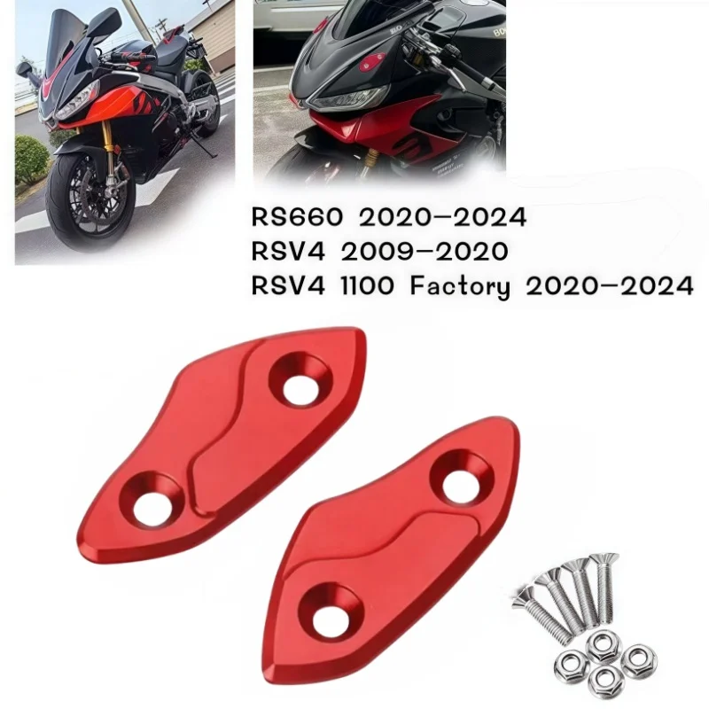 Motorcycle Windscreen Mirror Cover Driven Eliminators Cap Mirror Hole Cover For Aprilia RS660 RSV4 RSV4 1100 Factory RS 660 V4