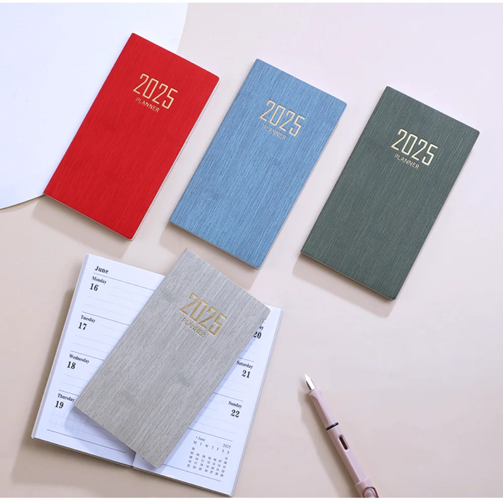 2025 A6 Agenda Book Mini Portable Diary Weekly Planner Notebooks To Do List English Notepad With Calendar School Office Supplies