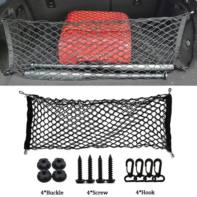 Dla Skoda Octavia A5 A7 Kodiaq Rapid Fabia Superb Yeti Auto przechowywanie bagażu w bagażniku samochodowym Cargo organizer nylonowa elastyczna siatka netto