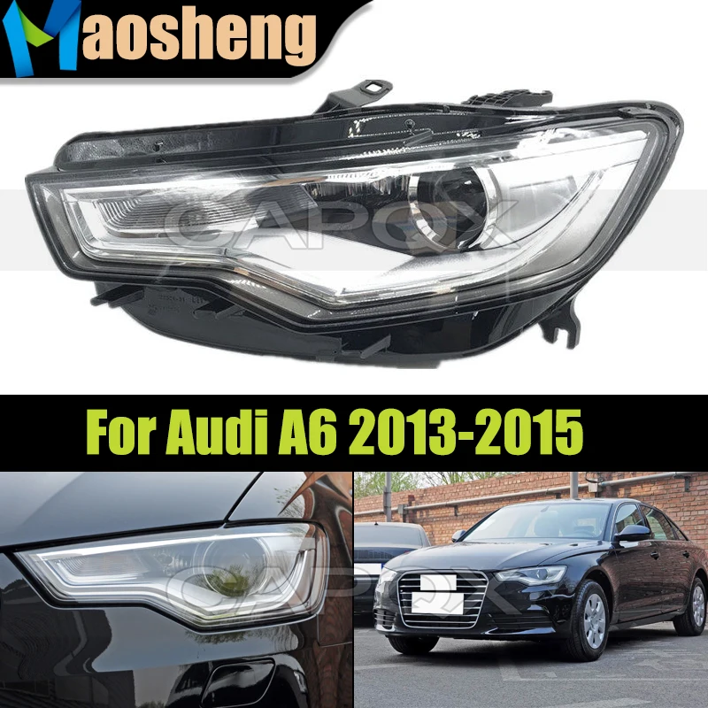 

Ксеноновая передняя фара без AFS для Audi A6 2013 2014 2015, левая фара (фара водителя)