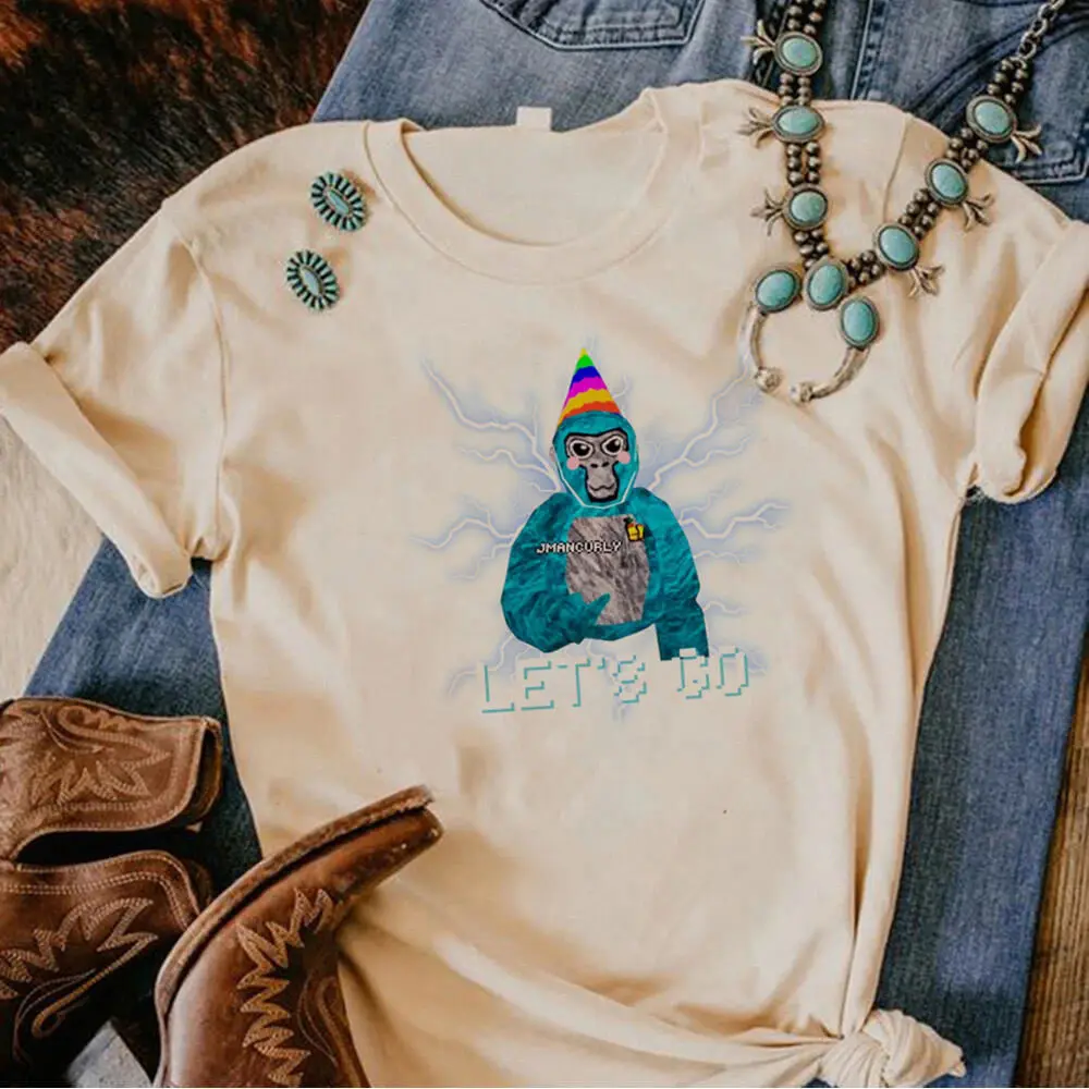 

Gorilla Tag t-shirt teen 2000s Retro Breathable Comfortable tshirt Breathable Gothic Graphic aesthetic harajuku University