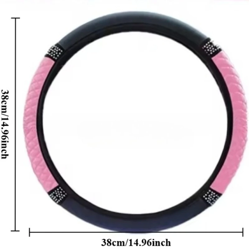 Coprivolante per auto: anello interno antiscivolo, treccia morbida e texture per styling auto