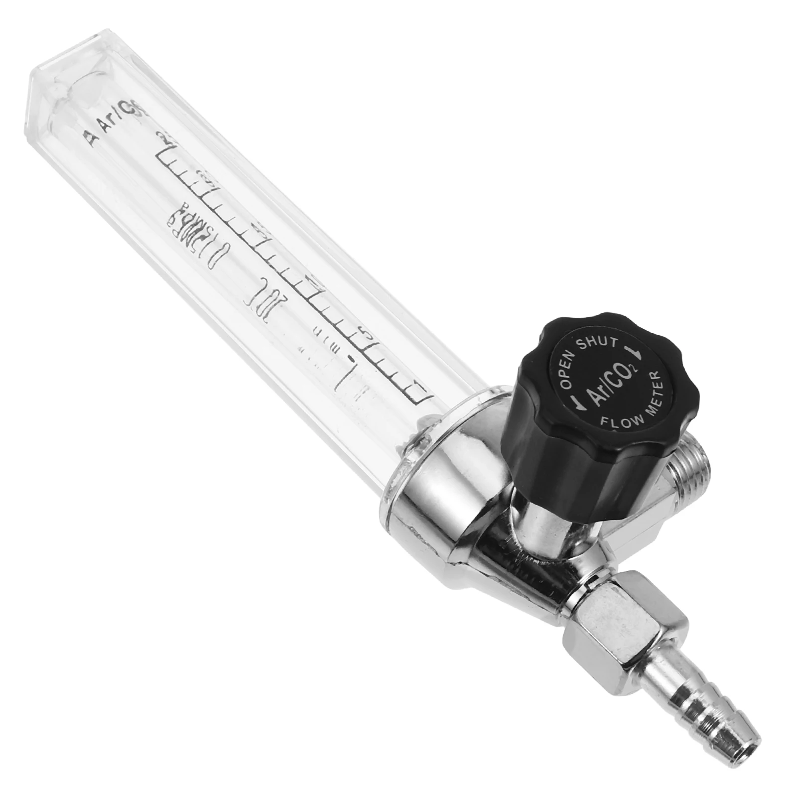 

Gas Flow Meter 180 Degree Float Tube CO2 Universal Regulator Plastic Display Measurement Tool Argon Flow Indicator