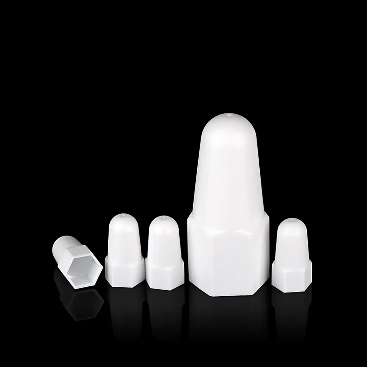 Hexagonal Nut Bolt With Raised And Extended Style PE Plastic Protective Cap Decorative Cover