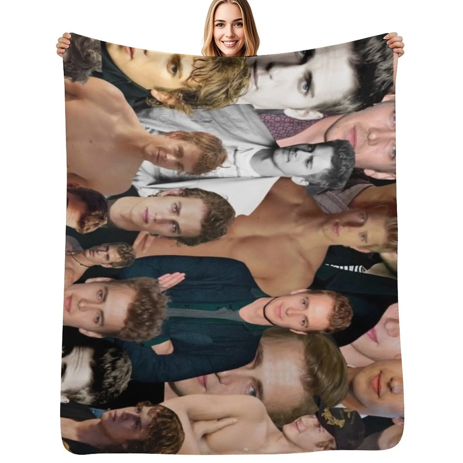 

Hayden Christensen photo collage Throw Blanket Heavy Plaid Blankets For Baby Beautifuls Blankets