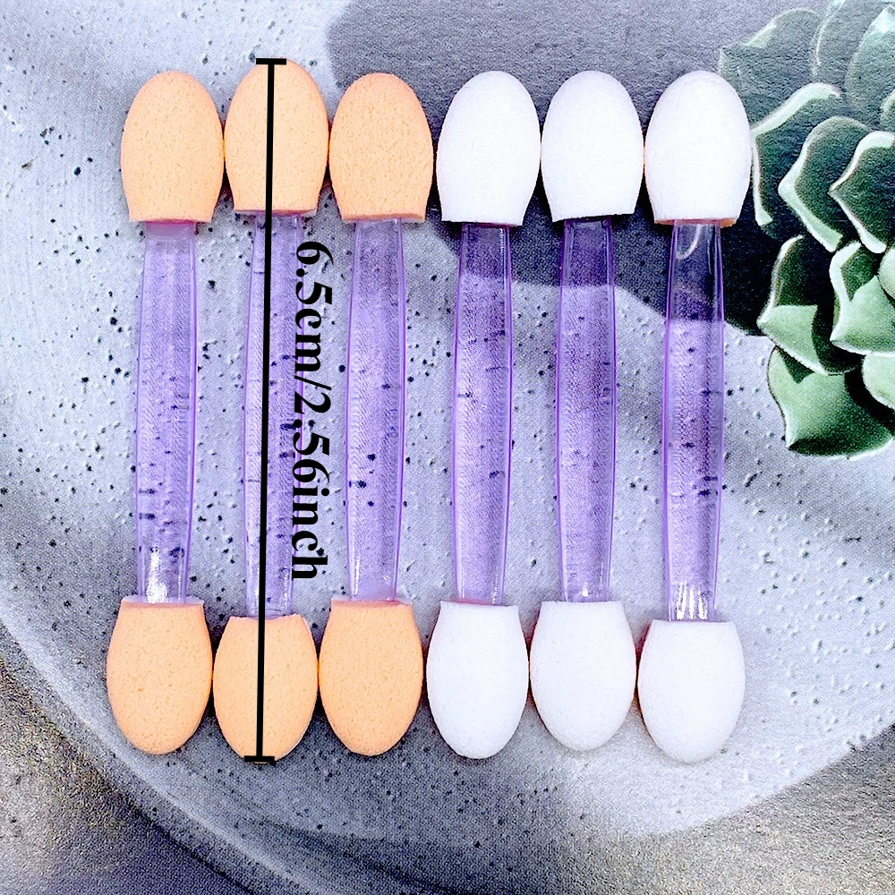 50/150Pcs Eyelash Extension Eyeshadow Sponge Brush Portable Double End Sponge Eye Shadow Applicators Beauty Tools Makeup Brush