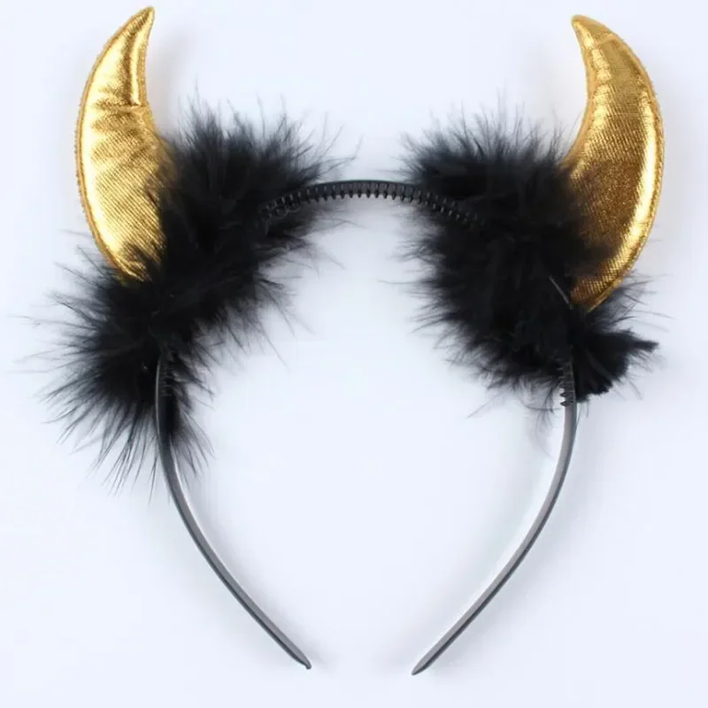 大人と子供のための豪華な漫画の悪魔の角のヘッドバンド、羽のヘアバンド、誕生日パーティーの記念品、コスプレ衣装、クリスマスとハロウィーン