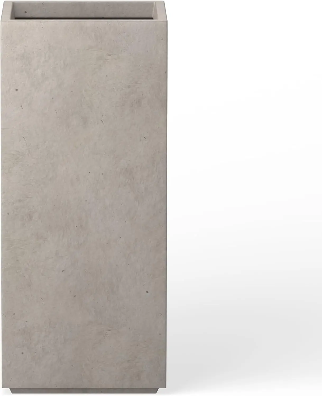 

Прямоугольный бетонный кашпо высотой 20,3 дюйма с дренажным отверстием, современный квадратный горшок для сада, патио, использования в помещении и на улице