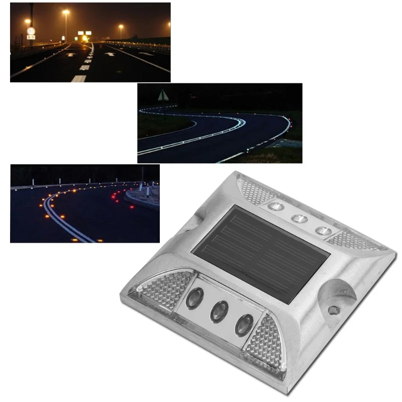 Ground Lamp LED Solar Power Ground Marker Lights Waterproof Outdoor Driveway Road Highway Spike Lamp Solar Power Ground Light