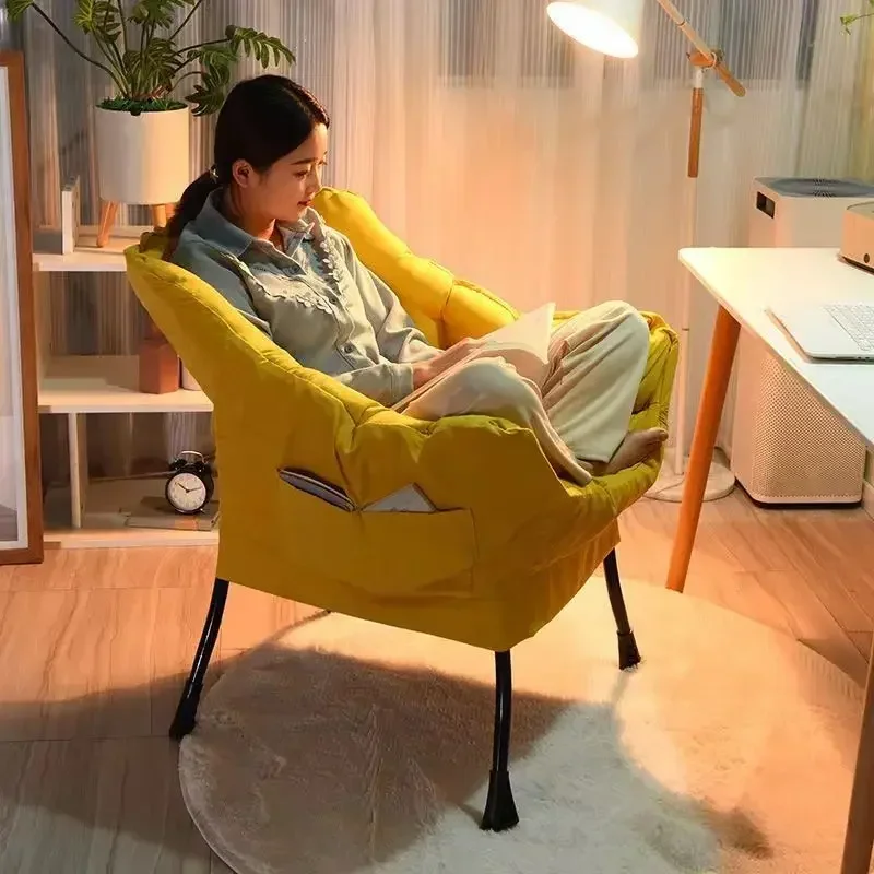 2023 Couch Computer Single Sofa  Home Balcony Lounge Chair Lounge Chair Dormitory Can Lie Back Small Sofa Cafe