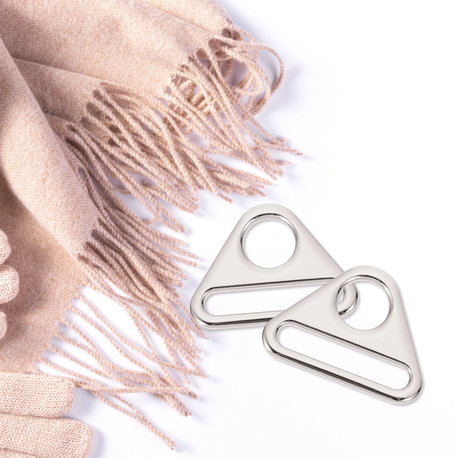 

10pcs Underwear Adjusters Zinc Alloy Buckles for Belt Pants Craft Clasps Replacement Triangle Shaped Guard Clothing Fasteners