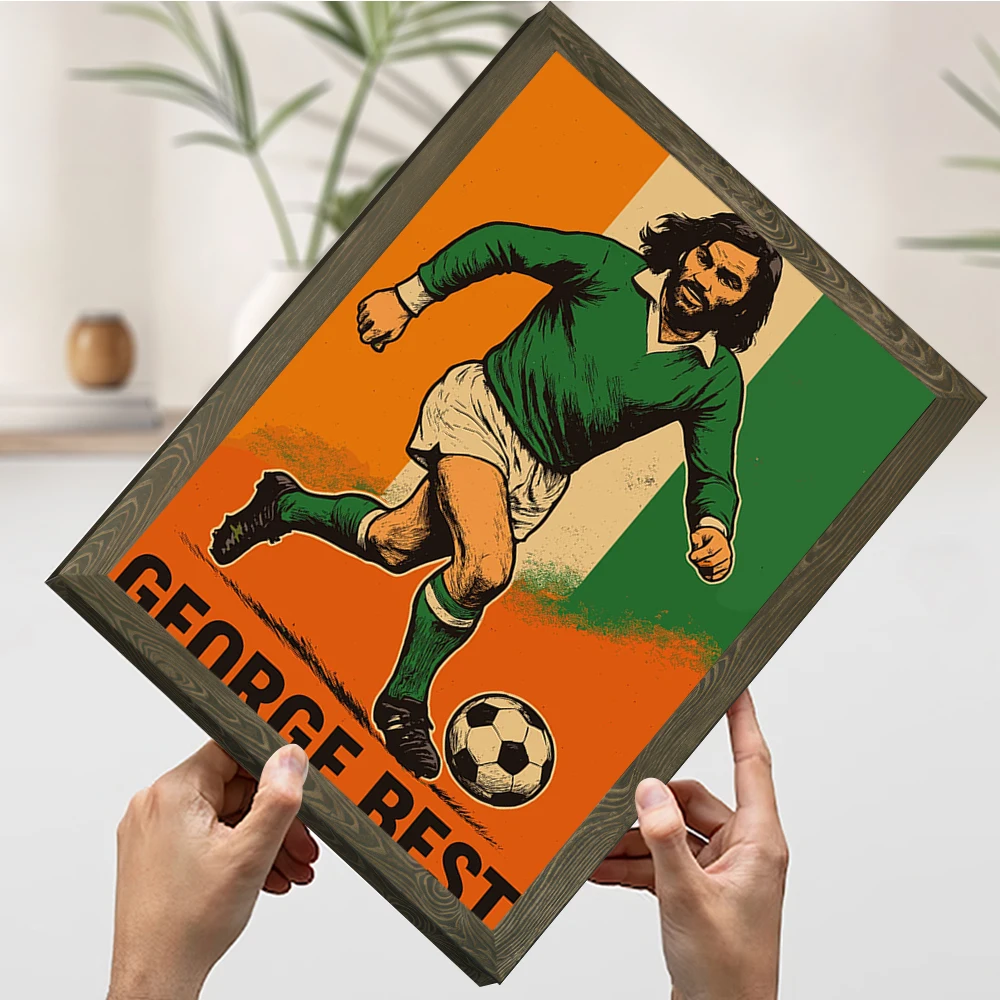 جورج أفضل ملصق فني لكرة القدم قابل للتخصيص مطبوعة حائط لوح رسم الفن هدية لغرفة المعيشة ديكورات المنزل عناصر الديكور #3