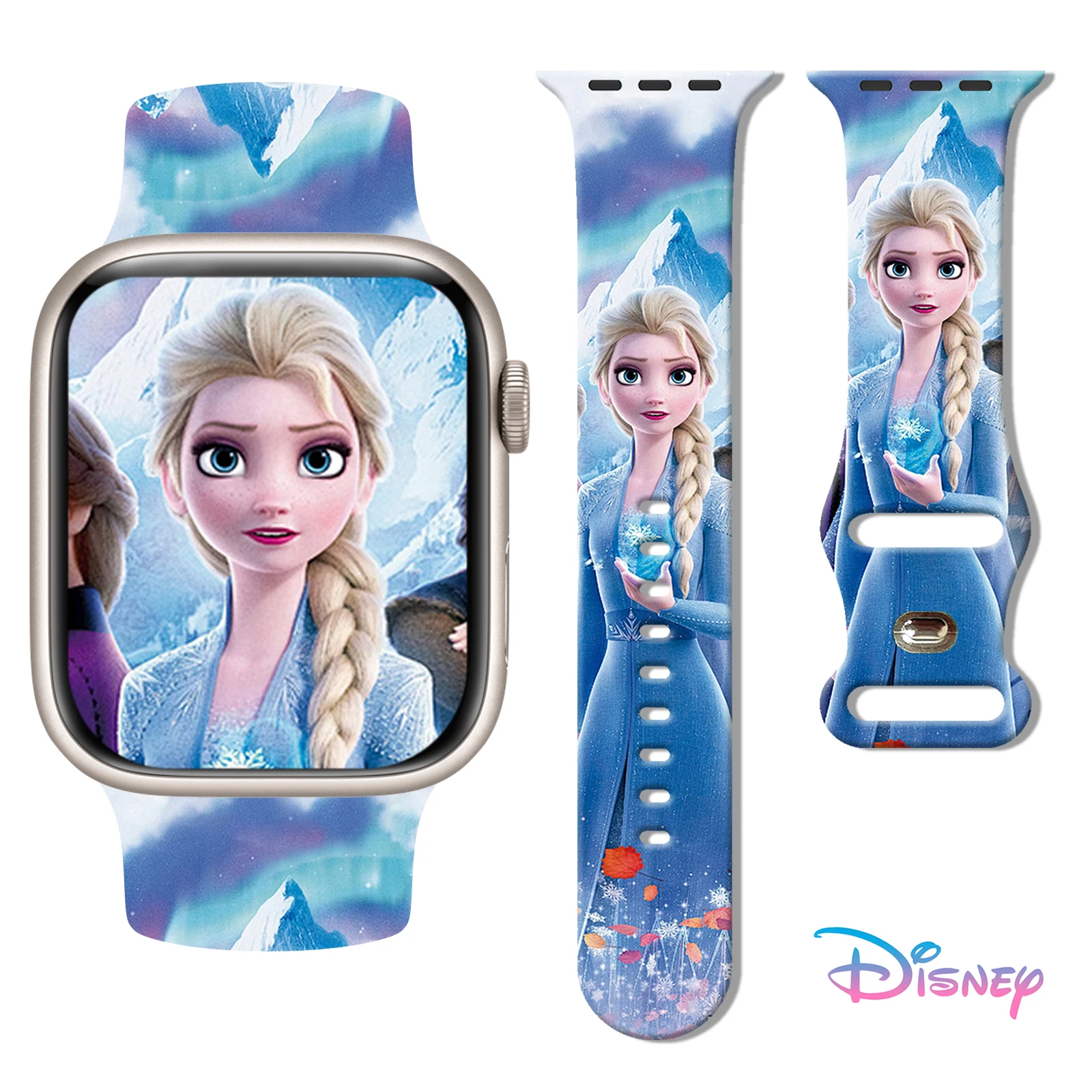 

Frozen Printed Strap for Apple Watch 11 10 9 8 Silicone Band Replaceable Bracelet for iWatch 46mm 44mm 42mm 41mm 38mm Watchband