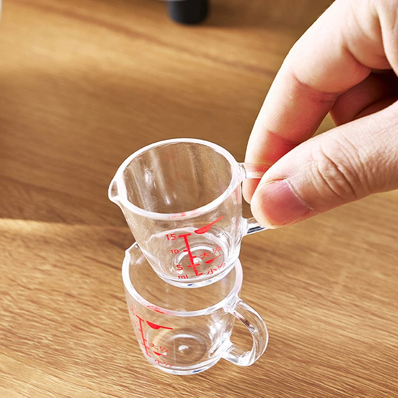 15ml Scale Measuring Cup Small Plastic Quantitative Cup Cooking Kitchen Seasoning Cup Mini Lemon Juice Cup
