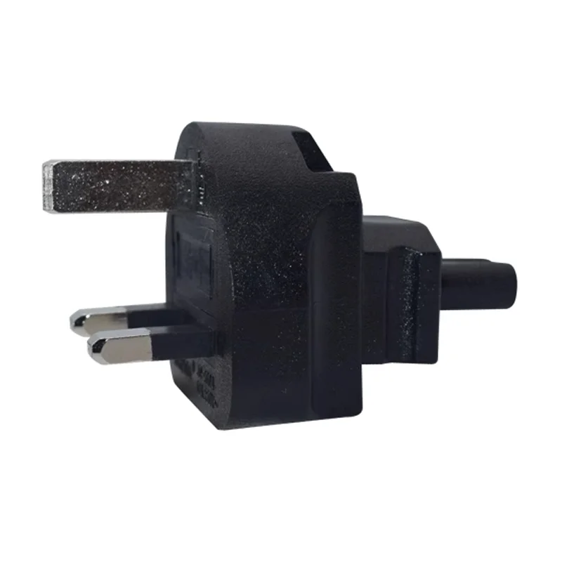 ブラックフューズ英国オス - IEC320 C7 メス電源アダプタプラグ英国香港シンガポール 3 プロング - 8 タイプメス電源コネクタ