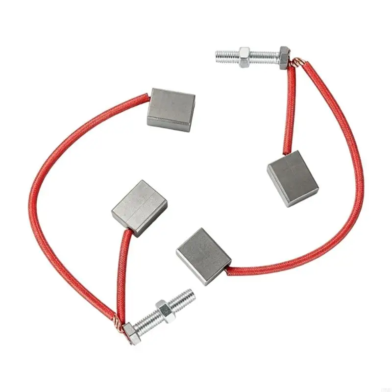 Reference Part 103347301 Golf Cart Carbon Brush Set, Starter System Replacement Brush with Braided Wire for Repair Service
