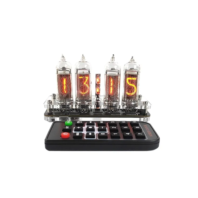 

Часы с 4-значным циферблатом в стиле Nixie Tube - ретро-часы в стиле стимпанк с вакуумными лампами