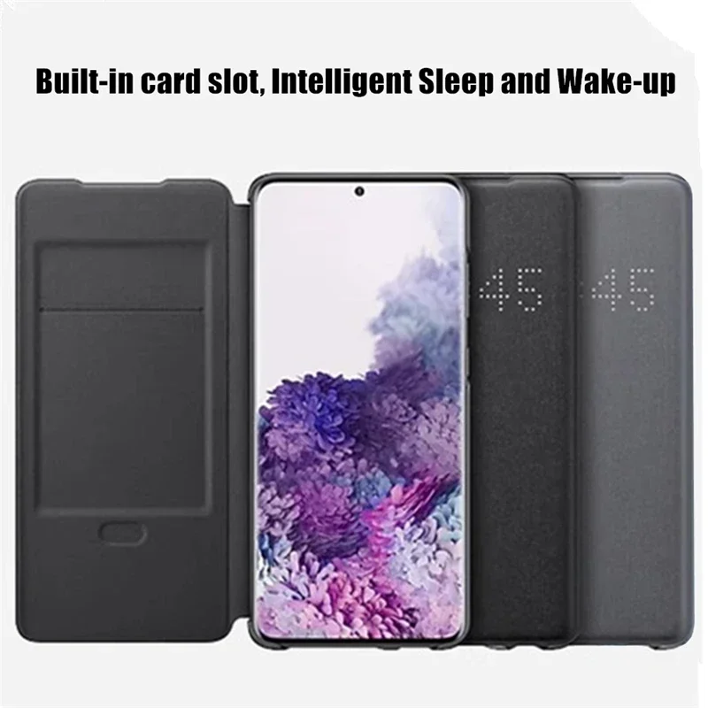 Flip Cover For Samsung Galaxy S20 Plus S20+ S20 Ultra Smart LED View Leather Cases Intelligent operation Flip-free Answer Calls