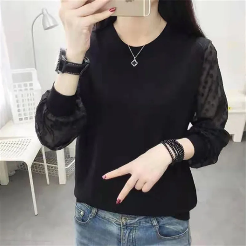 Fashion Plaid Pullover Tops Autumn Winter Thin Sweaters For Women Hollow Mesh Round Neck Long Sleeve Knitwear Pull Femme