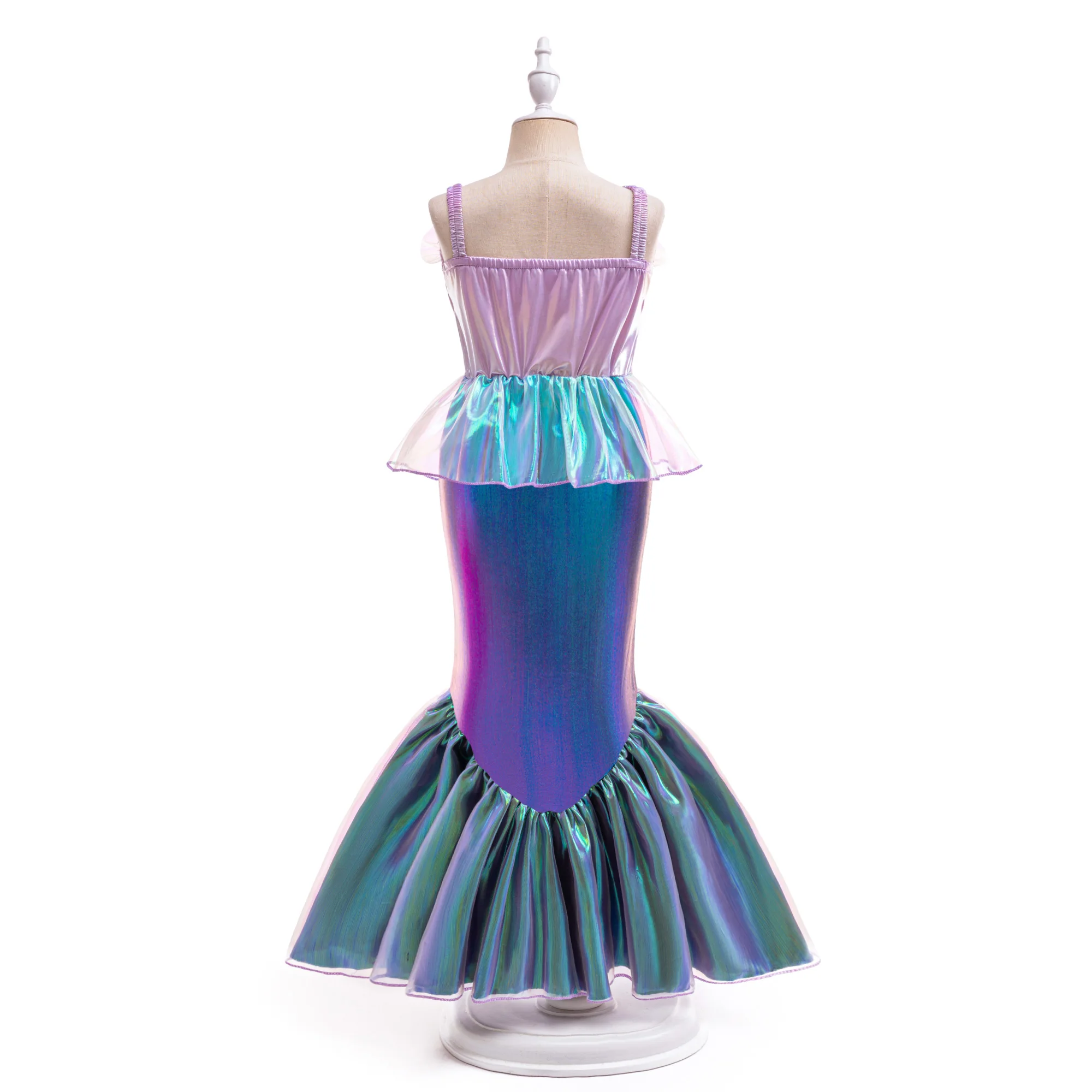 Little Mermaid Ariel Cosplay Dress for Girl Carnival Halloween Costumes Elegant Birthday Princess Girls Dress Mermaids Prom Gown