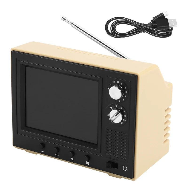 1:12 Miniature TV Playable Video Mini Television Model Living Room Home Appliances Decor Toy