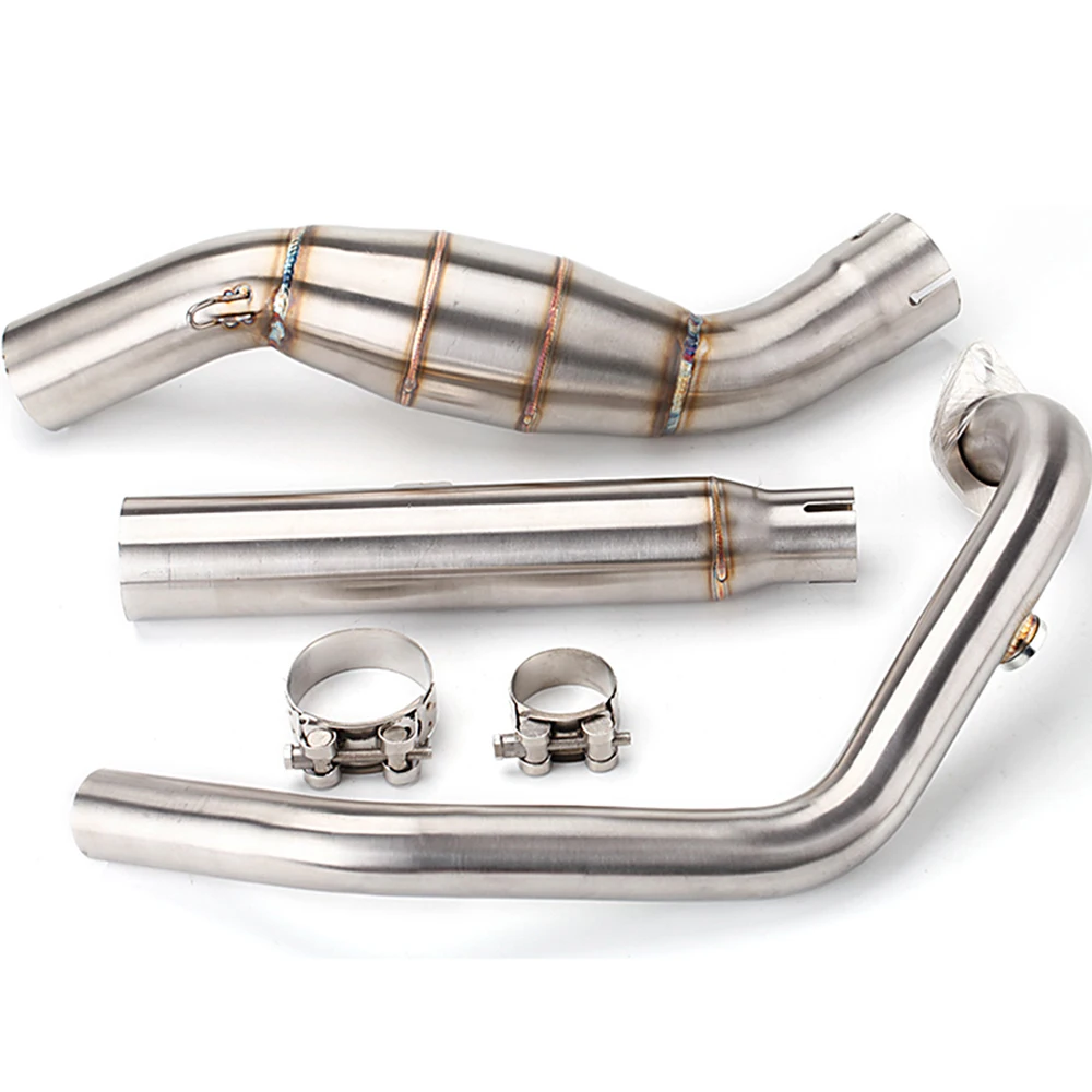 High Performance 51mm modified exhaust, front mid-link pipe connection fit for the CFMoto NK250, 250SR, NK300, 300SS