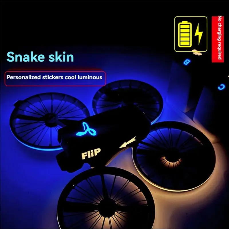 DT23 Luminous Sticker for DJI Flip Drone Anti-Scratch Protective Film Night Safety Cool Flight Accessories Red+Blue