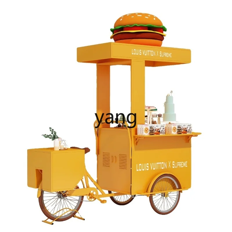 

YJQ outdoor stall snacks tricycle upside down donkey shopping mall mobile coffee bartending milk tea car