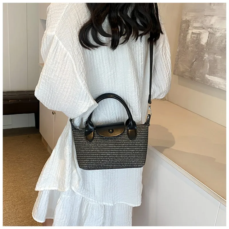 

Large Capacity Pleated Tote Bag for Women Commuter Fashion Simple Purses and Handbags Ladies Travel PU Messenger Shoulder Bags