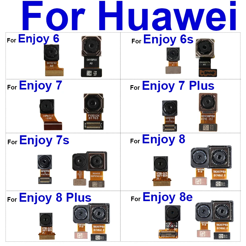 Tylna Przednia Kamera Do Huawei Enjoy 6 7 8 Plus 6s 7s 8E Tylna Główna Przednia Mała Kamera Moduł Taśma Flex Części Zamienne