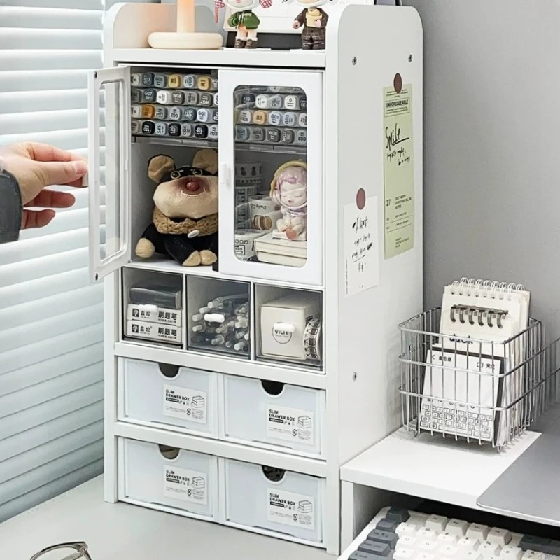 Shelving Plastic Office Storage Stationery File Wooden Display Desk Storage Clear Post It Scatola Portaoggetti Room Accessories