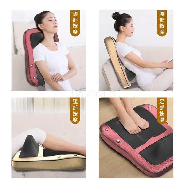 Cervical Massager Home Massage Pillow Multifunctional Massage Cushion Waist, Shoulder and Neck Hot Compress Massage Apparatus
