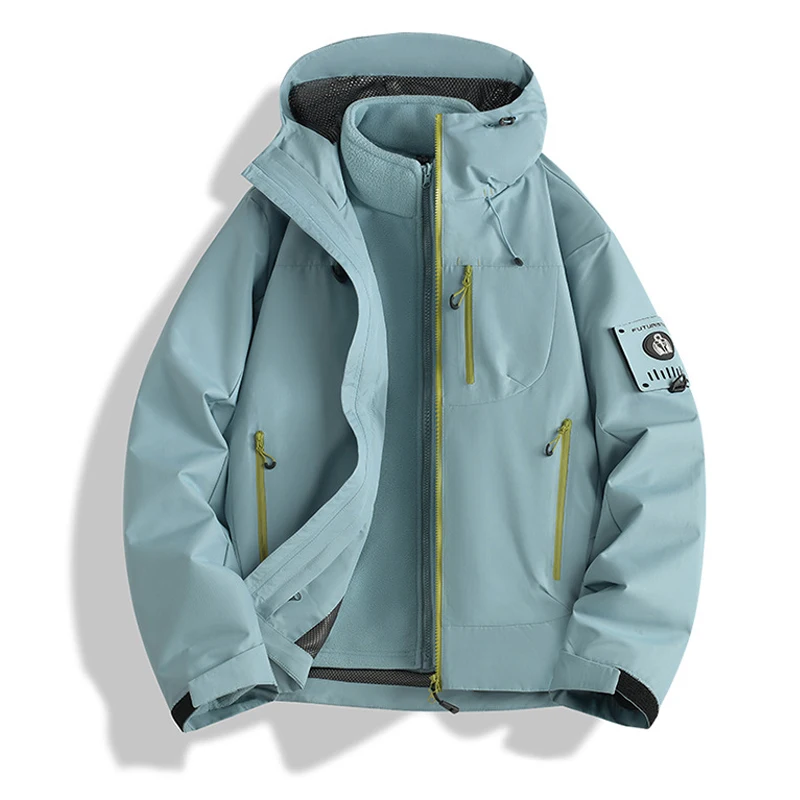 

Windbreaker Mountaineering Jacket With Inner Lining Waterproof Loose Warm Outdoor Camping Hiking Cycling Fishing Skiing Jacket