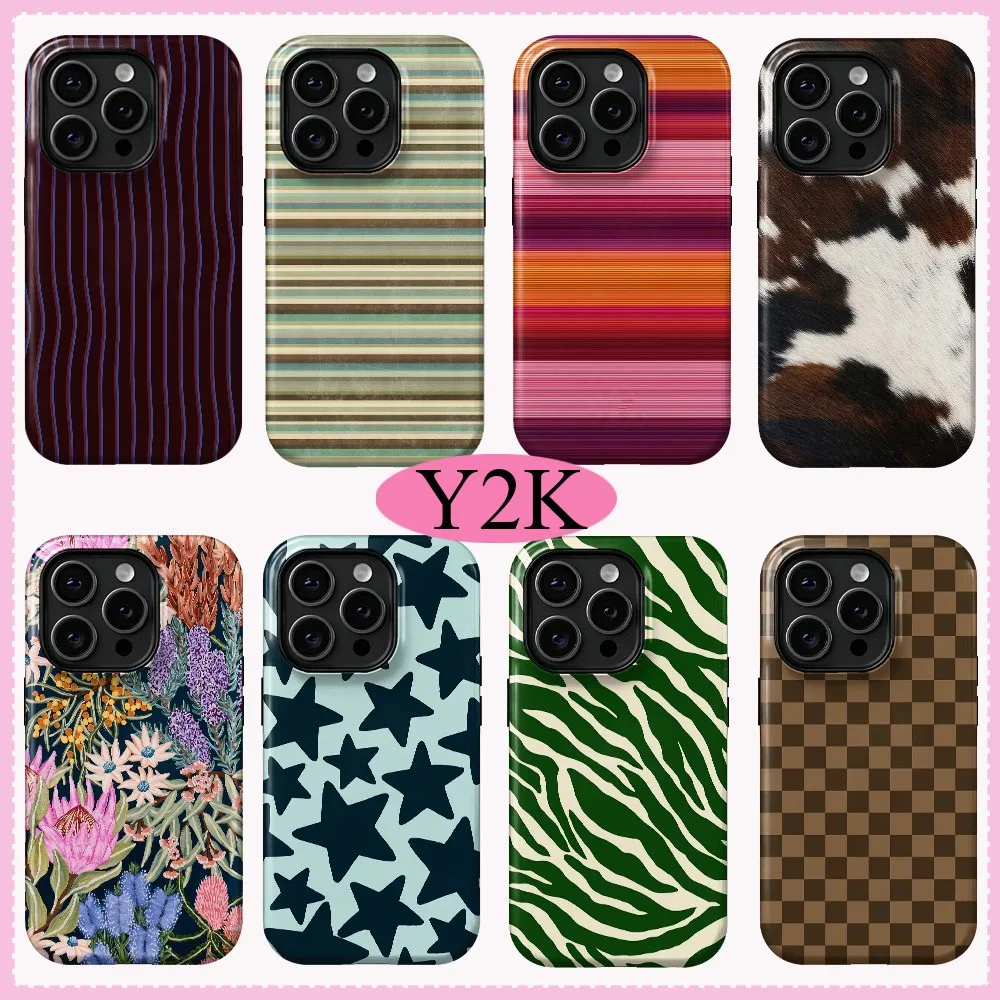 Vintage Striped Texture Phone for Samsung Galaxy S20 S22 S23 S24 S25 S26 FE Plus Ultra 4G 5G Luxury Double-layer Cover