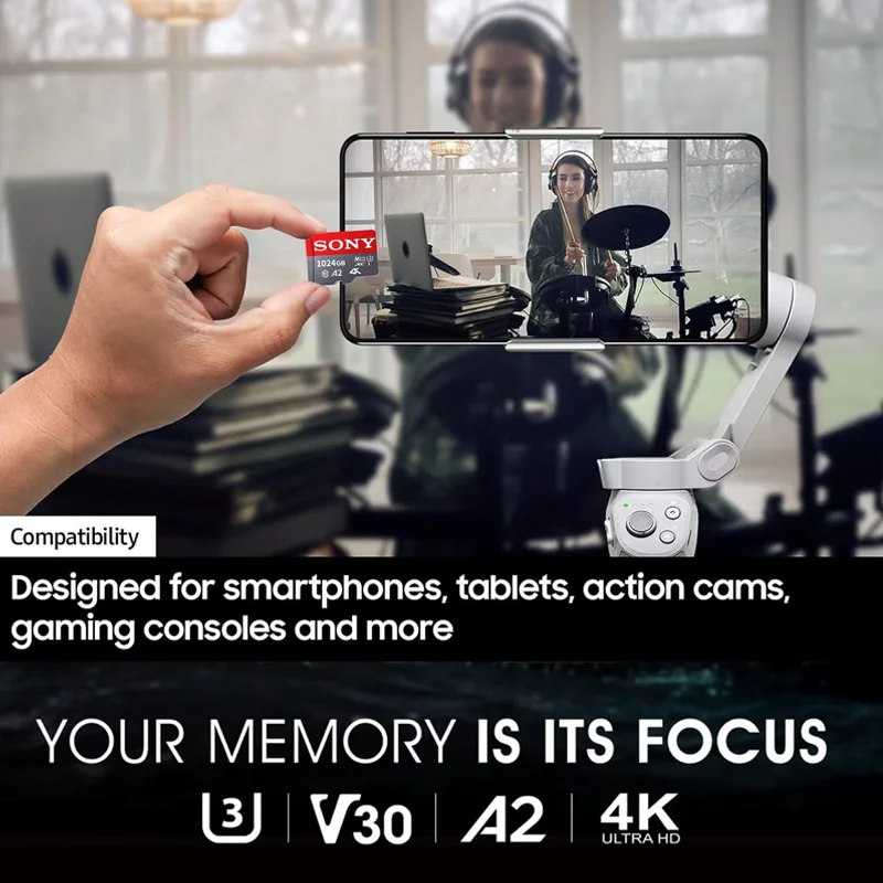 SONY Mini Memory Class 10 Micro SD Card 1TB High Speed A2 4K Ultra-HD Video TF Flash Card MicroSD for Xiaomi Camera Phone Drone