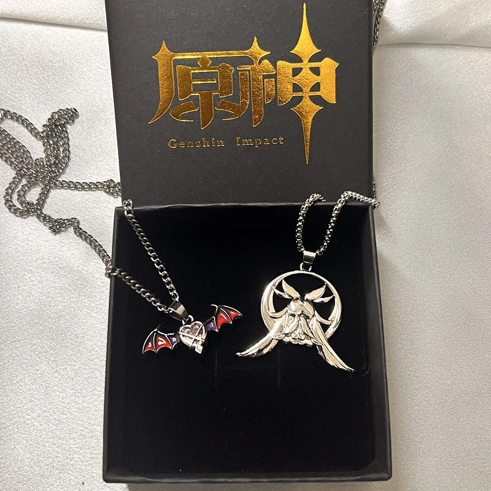 Genshin Impact Columbina Durin Cosplay DIY Pendant Anime Dragon Wings Heart Chain Kawii Cartoon Rabbit Hip Hop Gifts Party Props