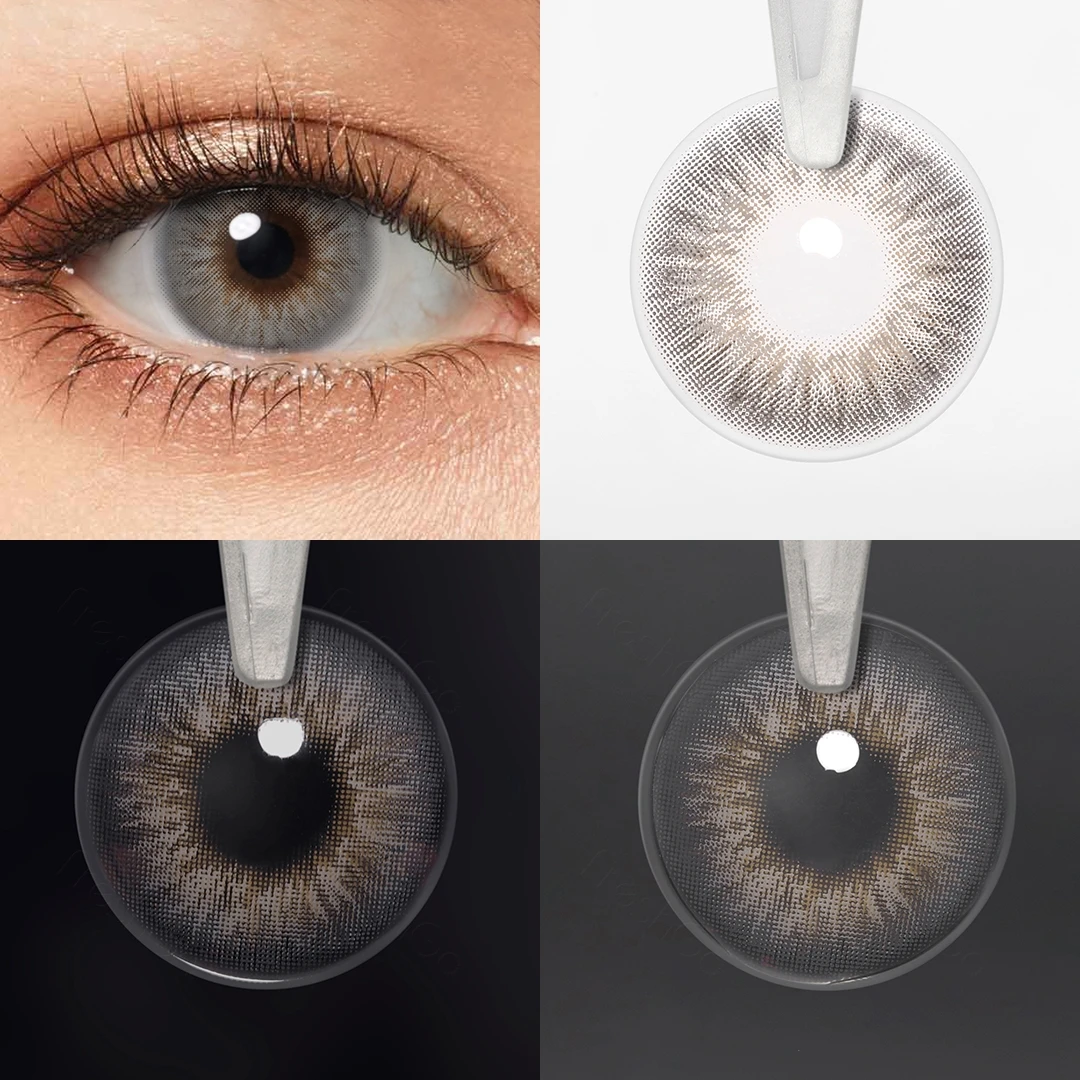 Magister-lentes de contacto grises para ojos, lentillas de colores, bonitas pupilas, cosméticos, 1 par