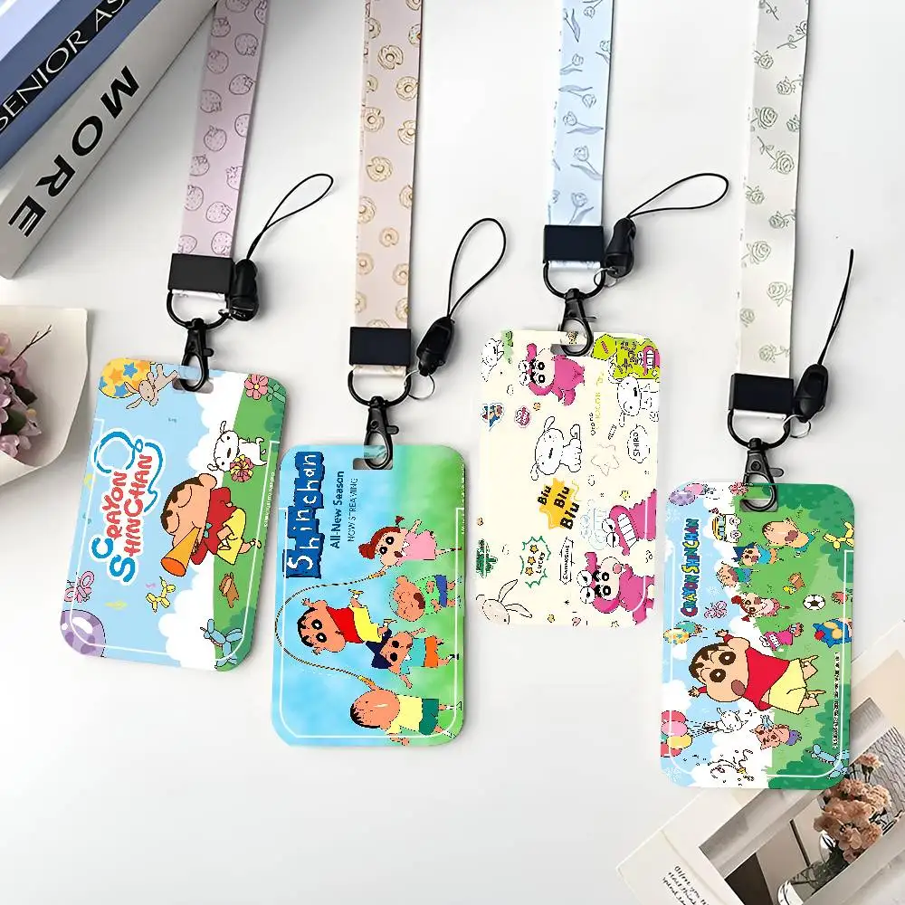 

Защитный чехол для ID-карт C-Crayon S-Shin-chan: для школьных, проездных и карт питания, с функцией легкого извлечения
