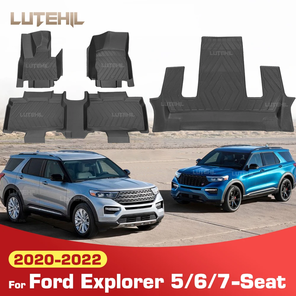 

Всепогодный напольный коврик из ТПЭ на заказ для Ford Explorer 2020 2021 2022, ковровый чехол, автомобильная защита интерьера, аксессуары