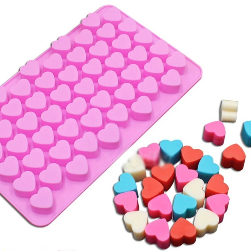 55 Love Silicone Candle Mold DIY Aromatic Mini Heart Candle Making Handmade Soap Resin Chocolate Mold Gifts Cake Candle Decor