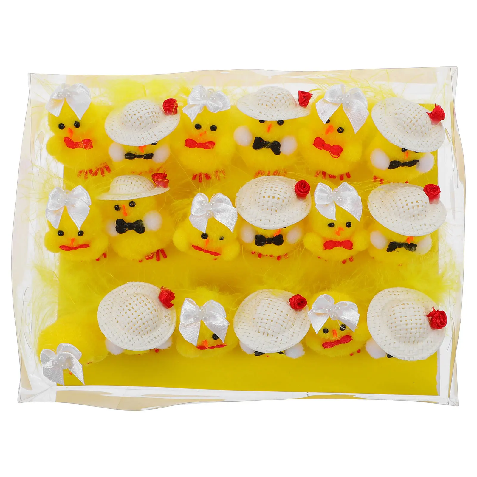 

24pcs Easter Mini Chick Figurines Realistic Soft Decorative Ornaments For Party Favors Spring Table Decor Craft Projects