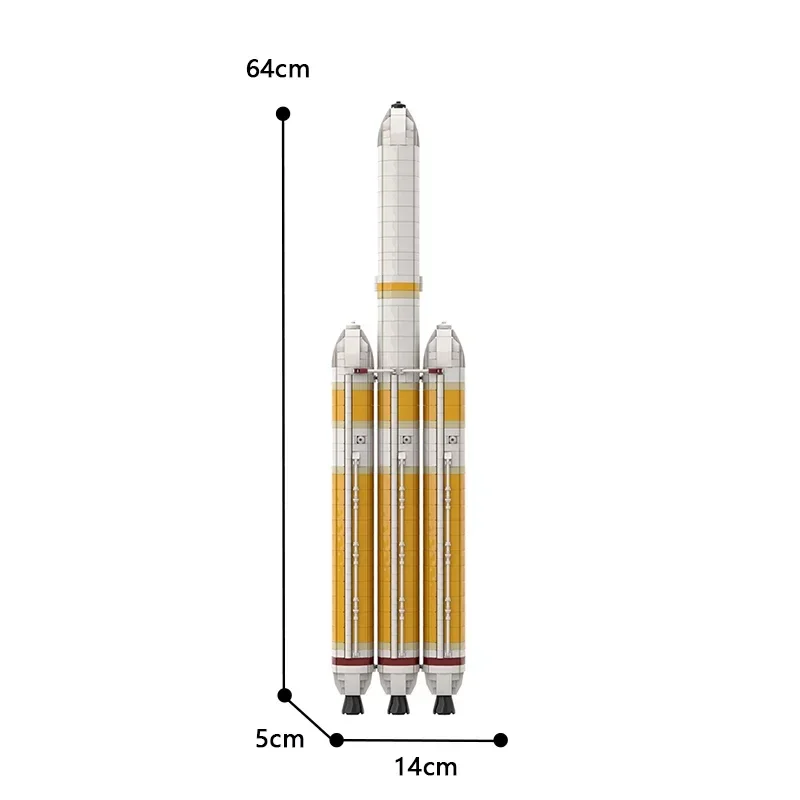 Saturn V Scale Rocket Moc Delta IV Building Blocks Set, pesado com Parker, Solar Probe, Mars Exploration Vehicle, Crianças Brinquedos