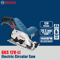 BOSCH GKS 12V-LI Electric Circular Saw 85mm Multifunctional Cordless Rechargeable Woodworking Cutting Saw Household Power Tool