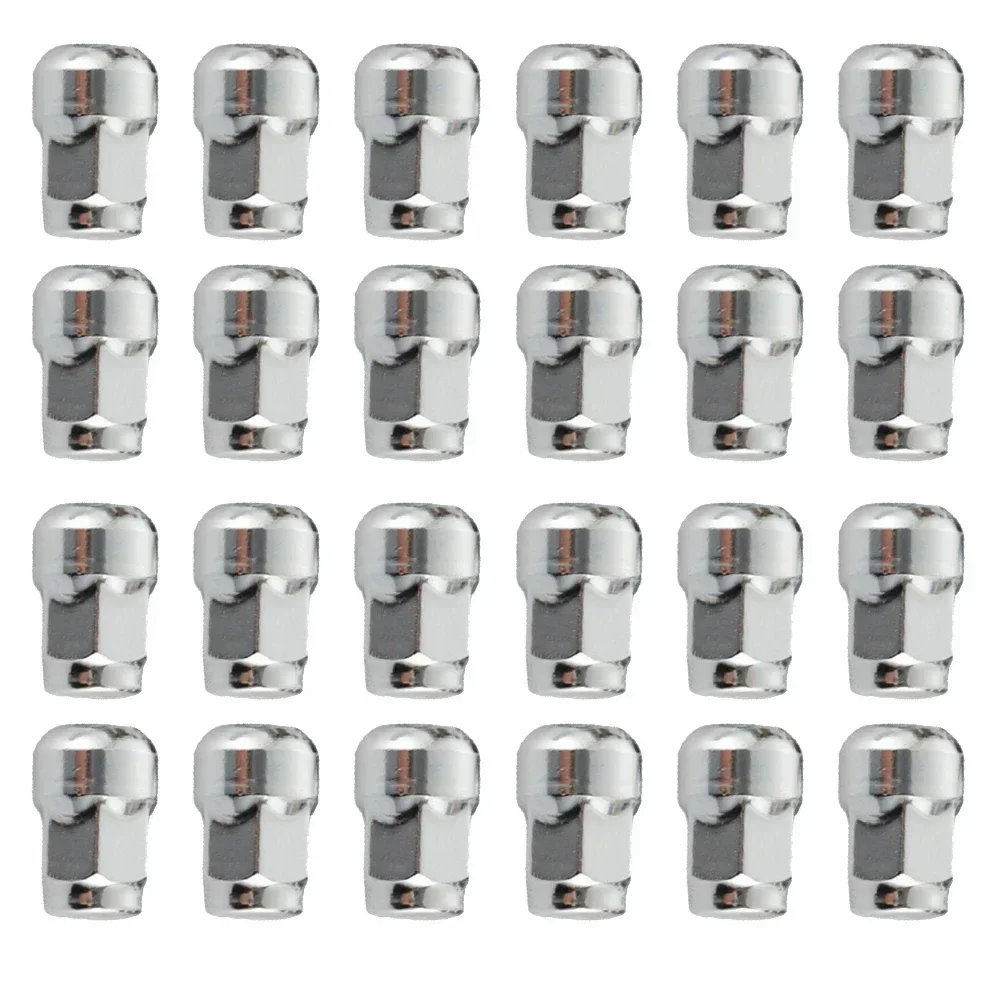 24PCS Chrome Style Lug Nuts Wheels 90381-S4L-003 For Honda And For Acura From 1980-Present Steel Silver Car Tire Screw Nut Acces