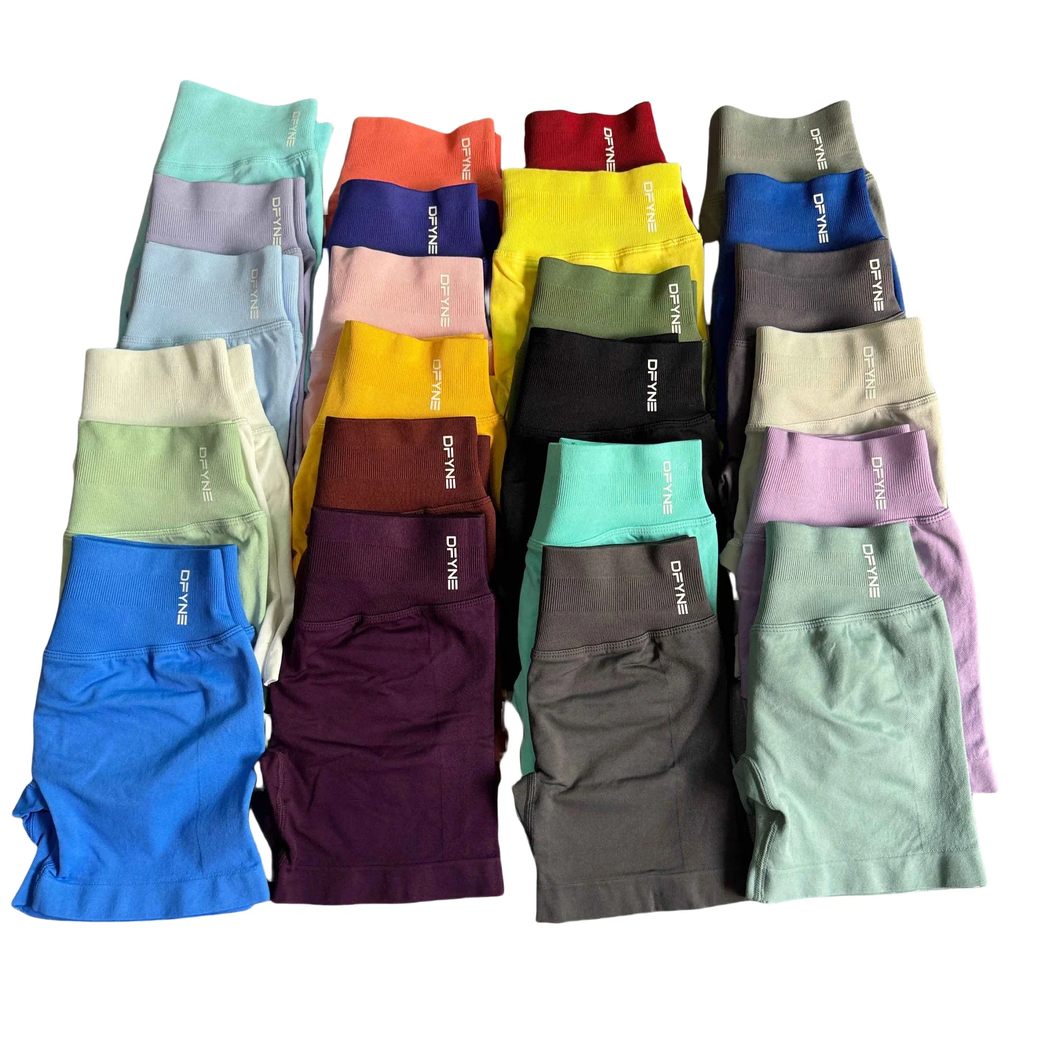 女性用ダイナミックインパクトショーツ、ジムショーツ、フィットネス、スポーツ、ローリブバンド、トレーニング、クランチバット、ヨガ、戦利品、ランニング、ショートパンツ、4.5インチ