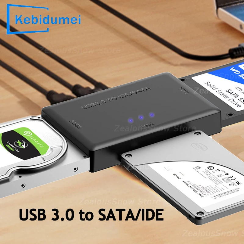 

SATA/IDE to USB 3.0 Hard Disk Adapter Hard Drive Reader for 3.5 2.5 inch HDD/SSD CD DVD ROM CD-RW 3in1 IDE SATA Adapter For PC