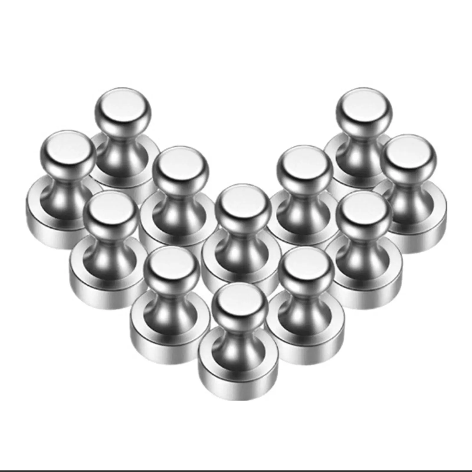 12Pcs Professional Magnetic Push Pins Portable Nickel Magnets Hooks Hanger for Home Calendar Poster Instrument