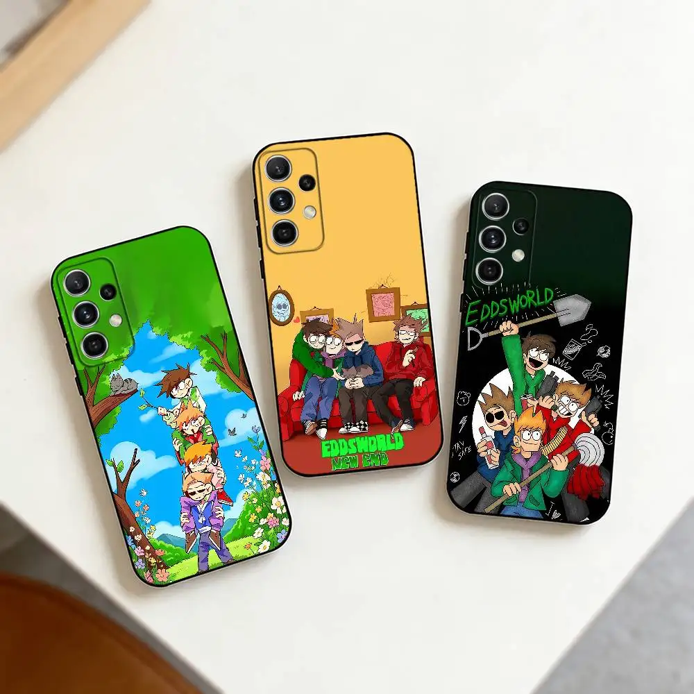 E-Eddsworld E-T-M-T Phone Case For Samsung S25,S24,S21,S22,S23,S30,Ultra,S20,Plus,Fe,Note,10,9,5G Black Cover