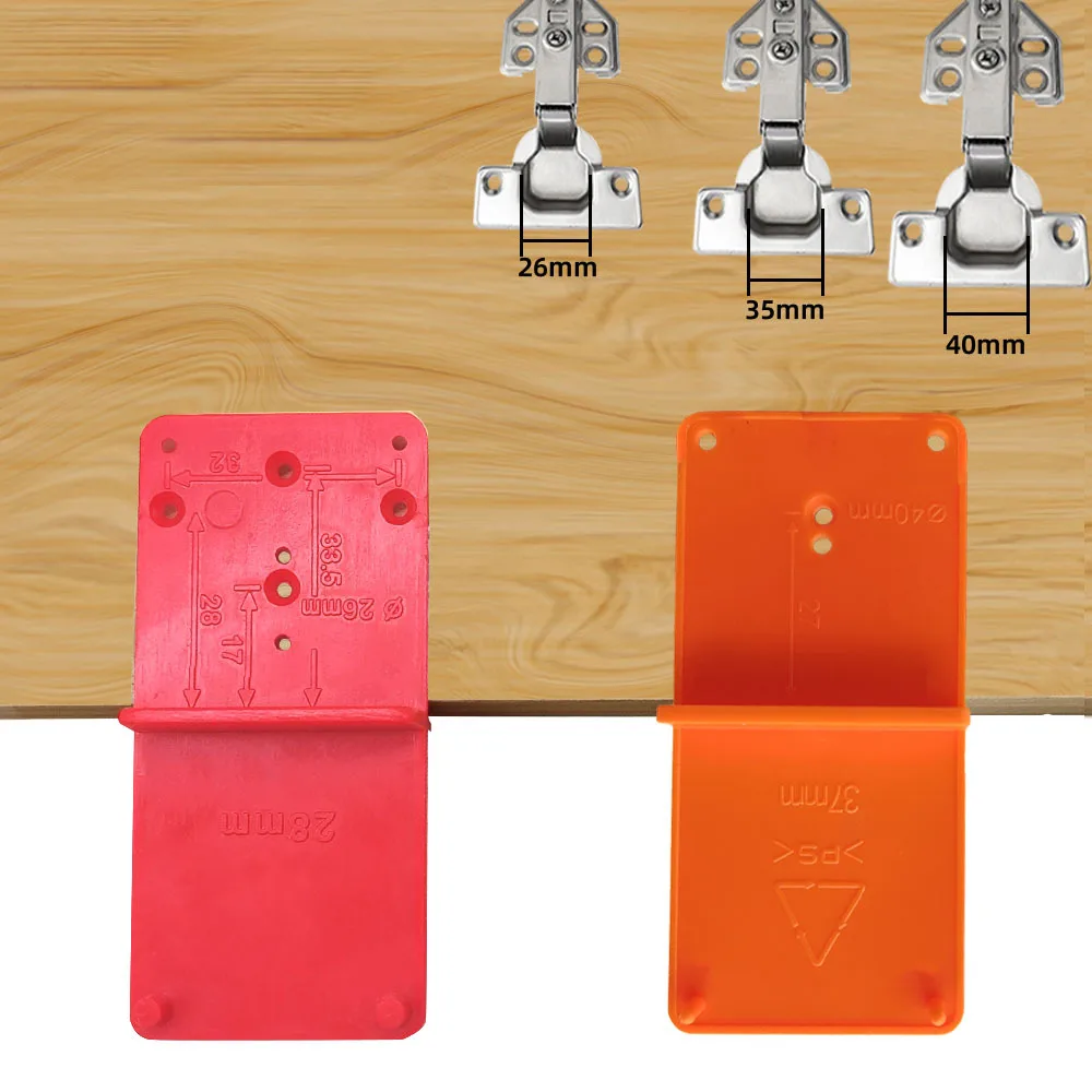 26/35mm 35/40mm Hinge Hole Drilling Guide Installation Jig Woodworking Positioning Mark Tool Door Cabinet Hinge Hole Locator