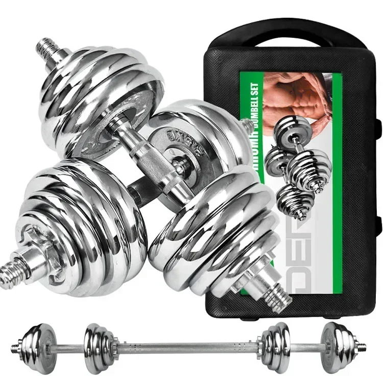 

2026 Electroplated Jujube Bar Dumbbells For Men's Fitness Household Men's And Women's Hand Weights Fitness Barbells